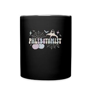 Phlebotomy Halloween Phlebotomist Phlebotomy Tech - Full Colour Mug - black - Front