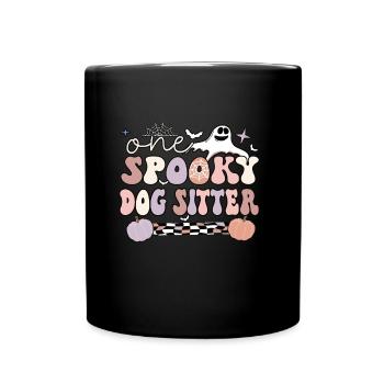 Spooky Dog Sitter Halloween Dog Sitting Gifts - Tasse einfarbig - Schwarz - Vorne