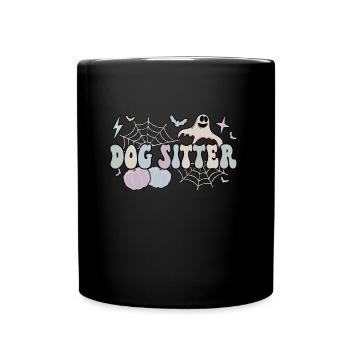 Spooky Dog Sitter Halloween Dog Sitting Gifts - Tasse einfarbig - Schwarz - Vorne