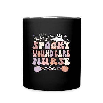 Wound Care Nurse Halloween RN Wound Nursing Gift - Full Colour Mug - black - Front