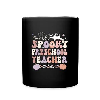 Preschool Teacher Halloween Pre-K Teacher Gifts - Tasse einfarbig - Schwarz - Vorne