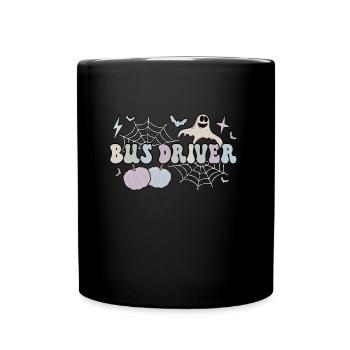 School Bus Driver Halloween School Bus Driving - Full Colour Mug - black - Front