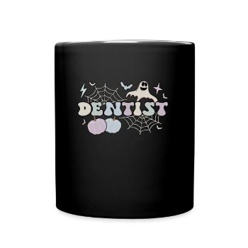 Dentiste Cadeau Dentiste Dentaire Dentiste Halloween - Mug uni - noir - Devant
