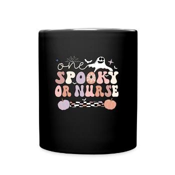 OR Nurse Halloween Operating Room Nurse Gifts - Full Colour Mug - black - Front