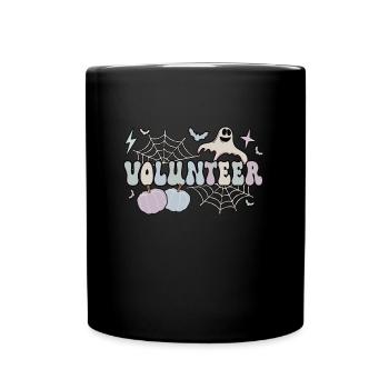 Volunteer Halloween Volunteering Voluntary Work - Full Colour Mug - black - Front