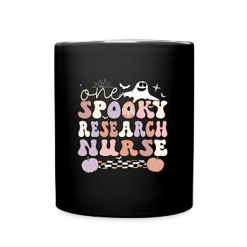 Research Nurse Clinical Research Nursing Halloween - Full Colour Mug - black - Front
