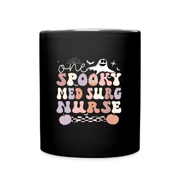 Med Surg Nurse Halloween Medical-Surgical Nursing - Full Colour Mug - black - Front