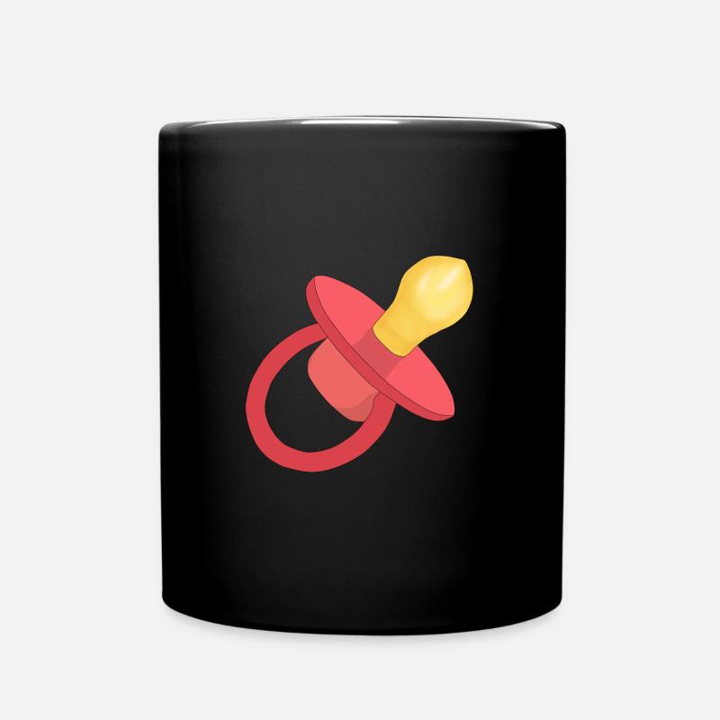 Roter Schnuller - Baby-Schnuller - Schnuller - Tasse einfarbig - Schwarz