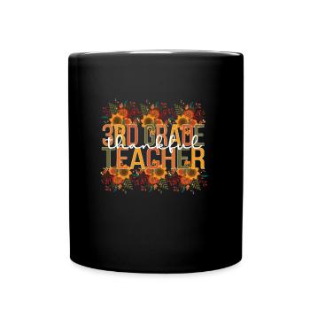 Enseignant de 3e année Thanksgiving Enseignant de troisième année - Mug uni - noir - Devant
