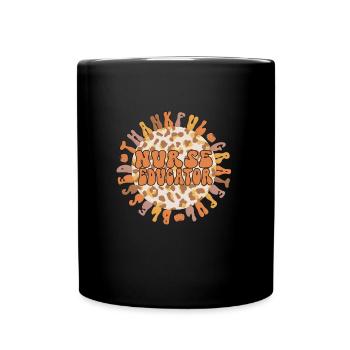 Infirmière éducatrice Thanksgiving RN Formation en soins infirmiers - Mug uni - noir - Devant