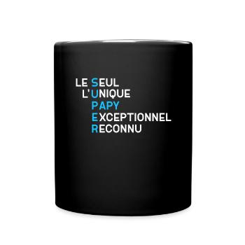 Papy Unique Exceptionnel - Mug uni - noir - Devant