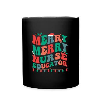 Infirmière enseignante Noël IA Formation en sciences infirmières Noël - Mug uni - noir - Devant