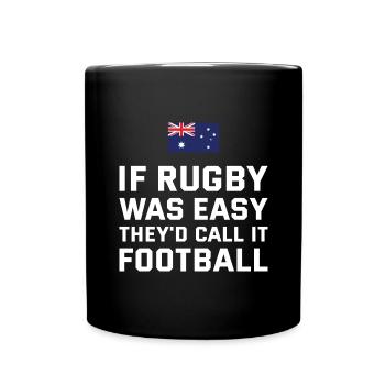 Si le rugby était facile Australie Rugby - Mug uni - noir - Devant