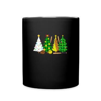 Softball Christmas Softball Player Xmas Party Gift - Tasse einfarbig - Schwarz - Vorne