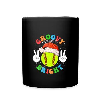 Softball Xmas Softball Player Christmas Gift - Tasse einfarbig - Schwarz - Vorne