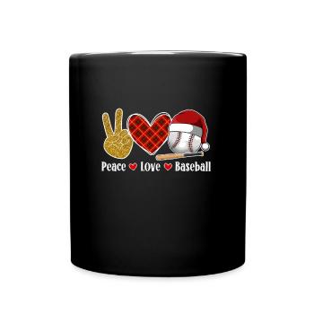 Baseball Noël Joueur de baseball Fête de Noël - Mug uni - noir - Devant