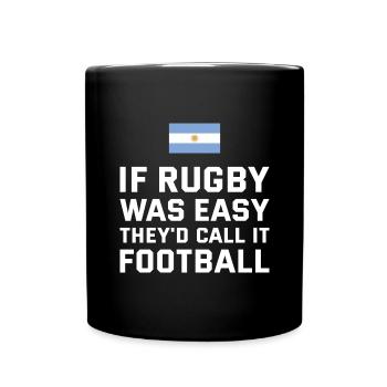 If Rugby Was Easy Argentina Rugby - Full Colour Mug - black - Front