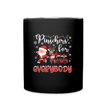 Miniature Pinscher Christmas Min Pin Xmas Gifts - Tasse einfarbig - Schwarz - Vorne
