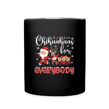 Chihuahua Christmas Party Chihuahua Cadeaux de Noël - Mug uni - noir - Devant
