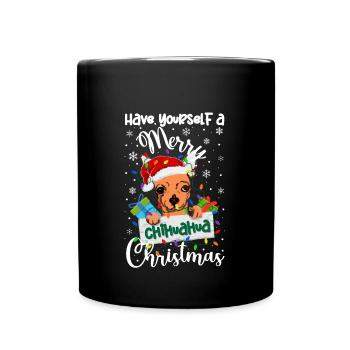 Chihuahua Christmas Party Chihuahua Cadeaux de Noël - Mug uni - noir - Devant
