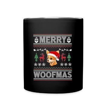 Chihuahua Ugly Noël Chihuahua Fête de Noël - Mug uni - noir - Devant