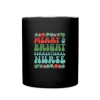 Correctional Nurse Christmas Prison Nurse Xmas - Tasse einfarbig - Schwarz - Vorne
