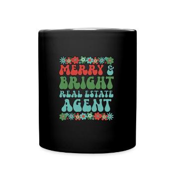 Agent immobilier Noël Immobilier Cadeaux de Noël - Mug uni - noir - Devant