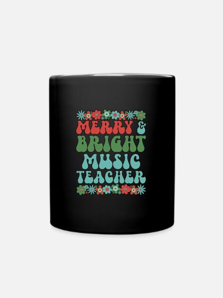 Professeur de musique Noël Enseignement de la musique Cadeau de Noël - Mug uni - noir