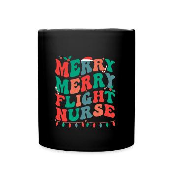 Flight Nurse Christmas RN Flight Nursing Xmas Gift - Tasse einfarbig - Schwarz - Vorne
