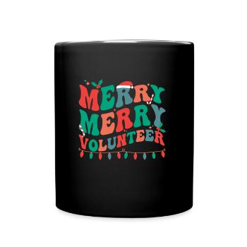 Volunteer Christmas Volunteering Xmas Gifts - Full Colour Mug - black - Front