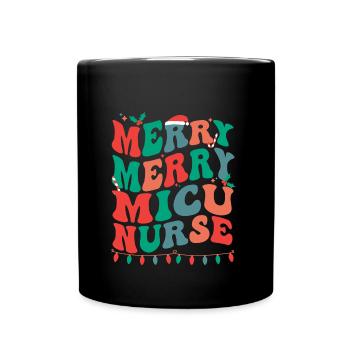 MICU Nurse Christmas Medical ICU Nursing Xmas Gift - Mug uni - noir - Devant