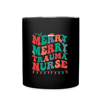 Trauma Nurse Christmas Trauma Nursing Xmas Gifts - Full Colour Mug - black - Front