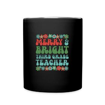 Professeur de 3e année Noël Équipe de troisième année Noël - Mug uni - noir - Devant