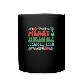 Medical Tech Christmas Med Lab Technologist Xmas - Full Colour Mug - black - Front