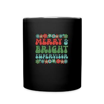 Supervisor Christmas Supervisory Management Xmas - Full Colour Mug - black - Front