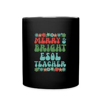 ESOL Professeur Noël Professeur d’anglais Cadeaux de Noël - Mug uni - noir - Devant