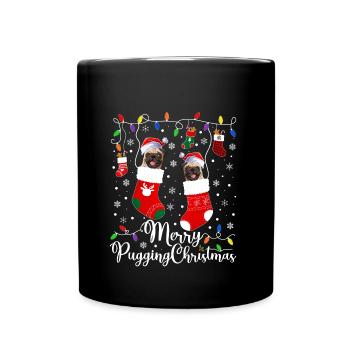 Pug Christmas Gifts Pug Xmas Party Pug Lover - Full Colour Mug - black - Front
