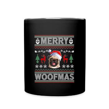 Pug Ugly Christmas Pug Xmas Party Pug Lover Gifts - Full Colour Mug - black - Front
