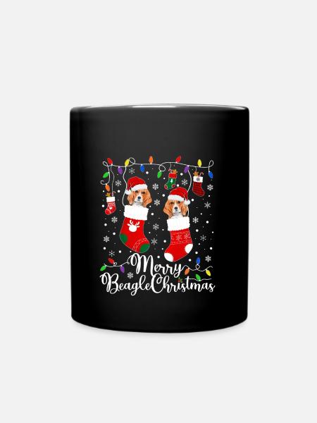 Beagle Christmas Party Beagle Dog Xmas Gifts - Tasse einfarbig - Schwarz