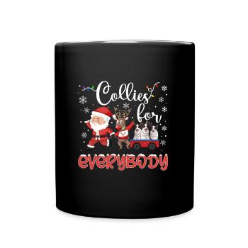Border Collie Christmas Border Collie Xmas Gifts - Full Colour Mug - black - Front