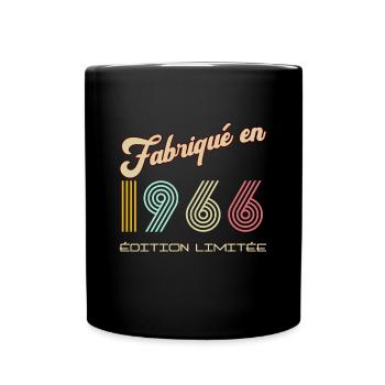 Fabriqué en 1966 Cadeau Vintage Homme - Mug uni - noir - Devant