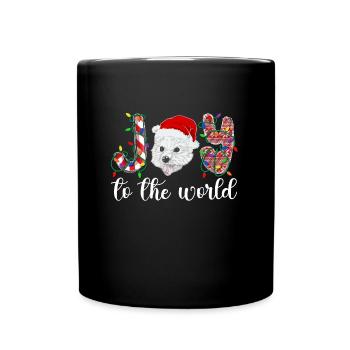 Westie Christmas Golden Dog Gift - Full Colour Mug - black - Front