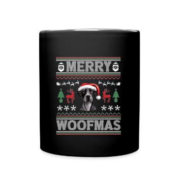 Grand Danois Noël laid Grand Danois Cadeaux de Noël - Mug uni - noir - Devant