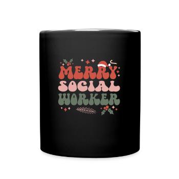 Social Worker Christmas Social Workers Xmas Gifts - Tasse einfarbig - Schwarz - Vorne