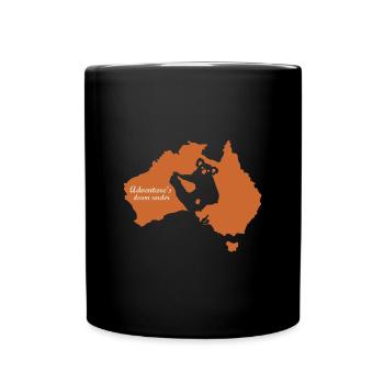Adventures down under - Tasse einfarbig - Schwarz - Vorne
