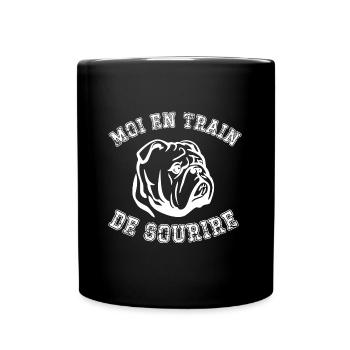 moi en train de sourire - Mug uni - noir - Devant