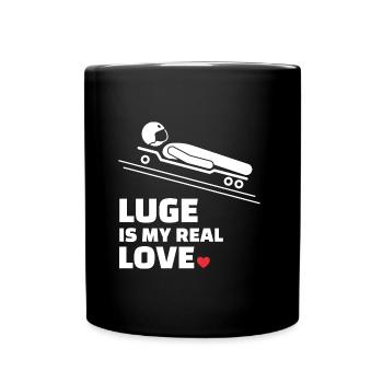 I love luge - Full Colour Mug - black - Front