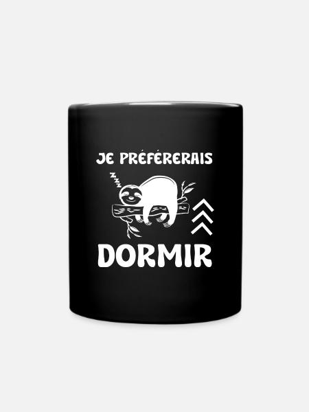 je préférerais dormir - Mug uni - noir