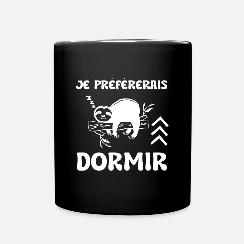 je préférerais dormir - Mug uni - noir