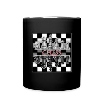 black and white chess - Full Colour Mug - black - Front